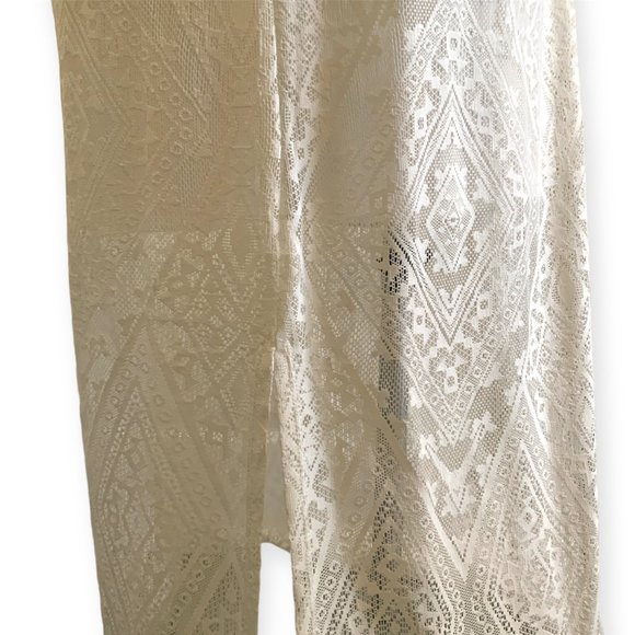 NWT Lily Rose | Halter High Neck White Maxi Dress w/ Lace Overlay | Sz Juniors L - Picture 10 of 16